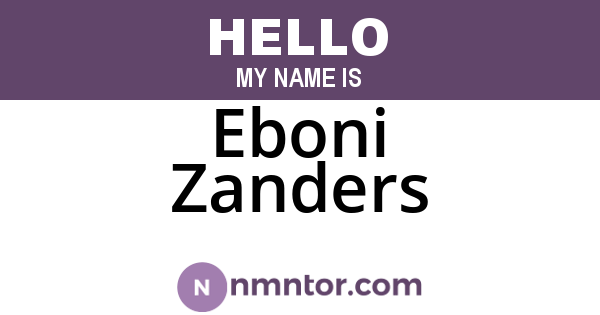 Eboni Zanders