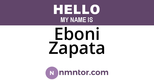 Eboni Zapata