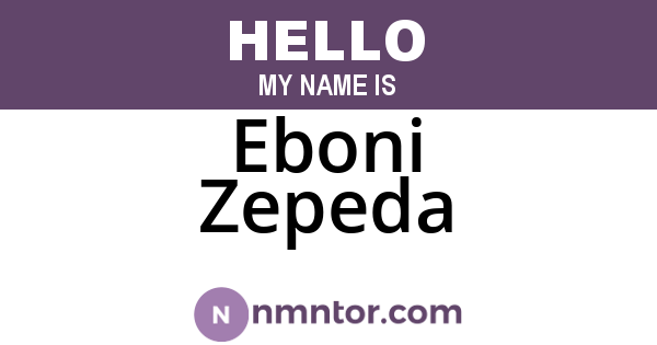 Eboni Zepeda
