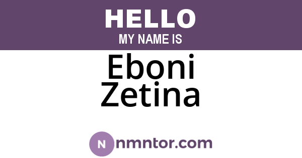 Eboni Zetina