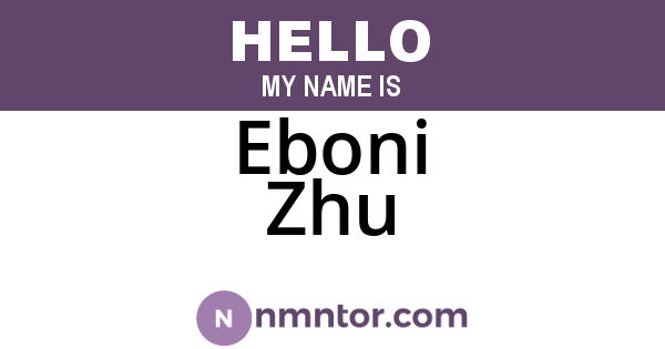 Eboni Zhu
