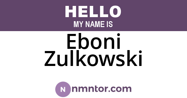 Eboni Zulkowski