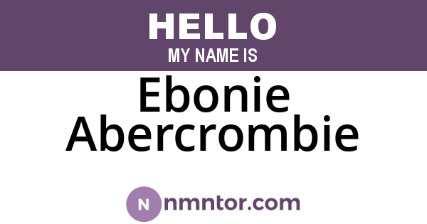 Ebonie Abercrombie
