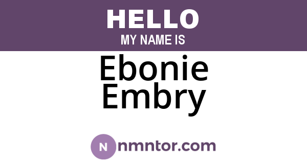 Ebonie Embry