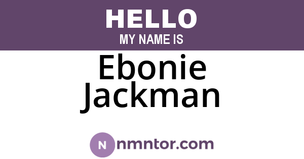 Ebonie Jackman