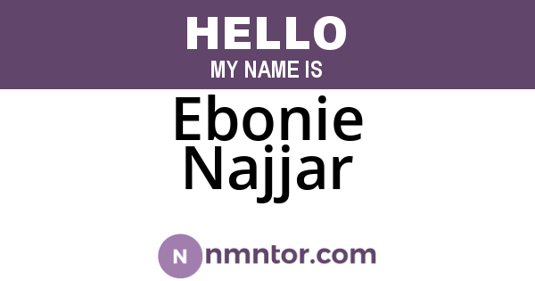Ebonie Najjar
