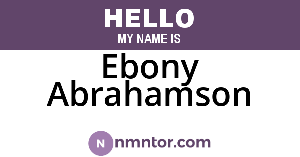 Ebony Abrahamson