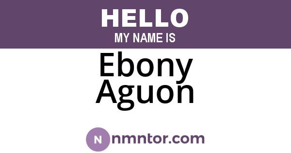 Ebony Aguon