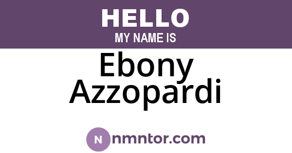 Ebony Azzopardi