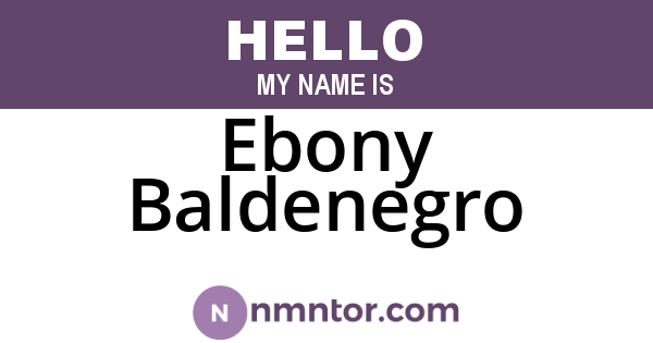 Ebony Baldenegro