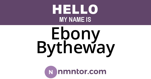 Ebony Bytheway