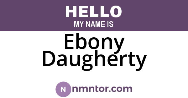 Ebony Daugherty