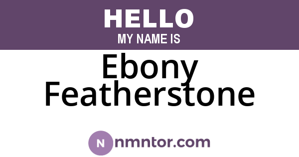 Ebony Featherstone