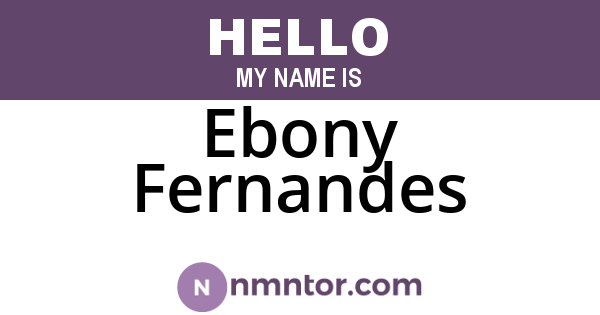 Ebony Fernandes