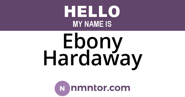 Ebony Hardaway