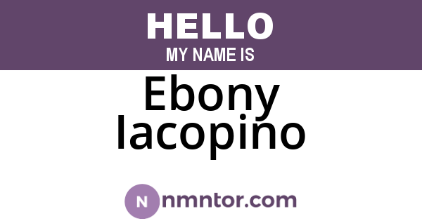 Ebony Iacopino