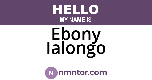 Ebony Ialongo
