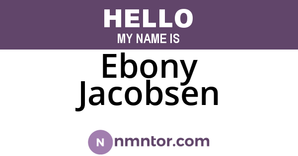 Ebony Jacobsen