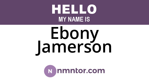 Ebony Jamerson