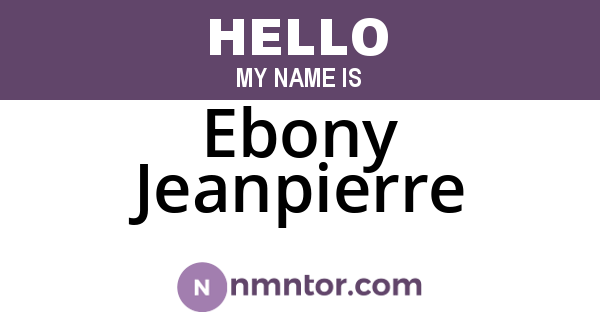 Ebony Jeanpierre