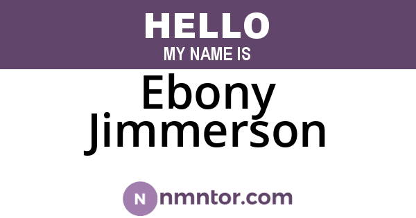 Ebony Jimmerson