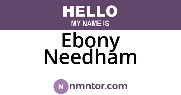 Ebony Needham