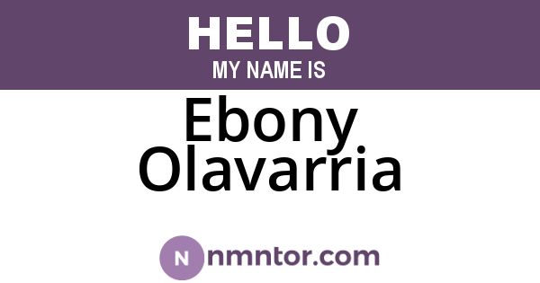 Ebony Olavarria