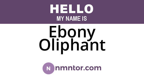 Ebony Oliphant