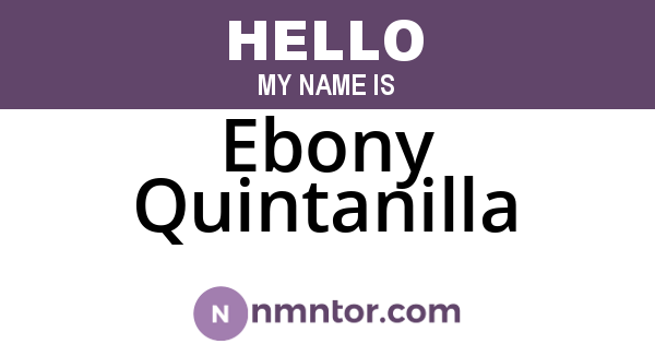 Ebony Quintanilla