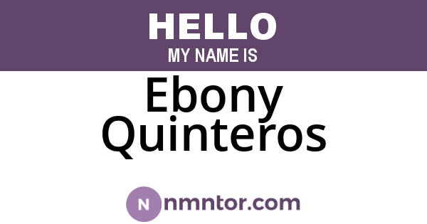 Ebony Quinteros