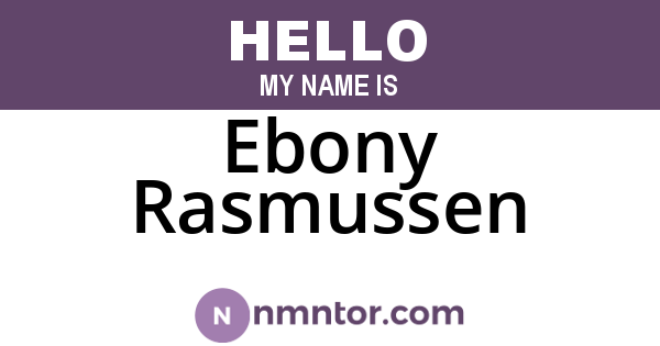 Ebony Rasmussen
