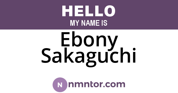 Ebony Sakaguchi