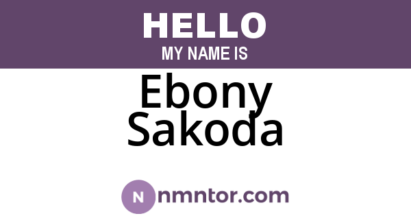 Ebony Sakoda
