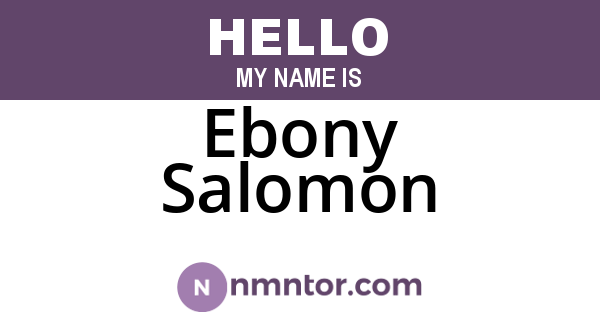 Ebony Salomon