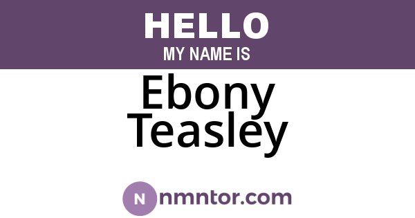 Ebony Teasley