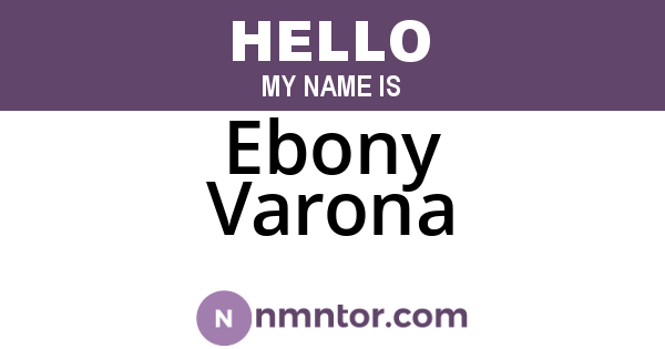 Ebony Varona
