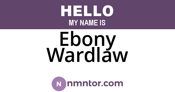 Ebony Wardlaw