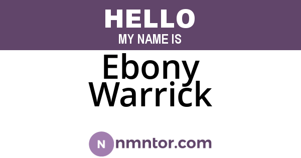 Ebony Warrick