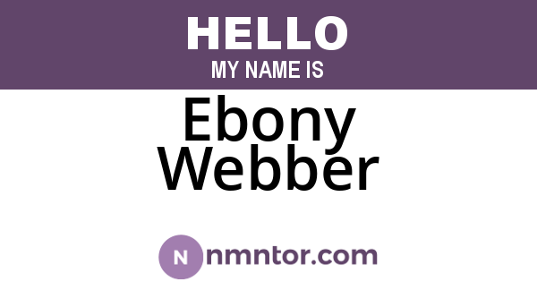 Ebony Webber