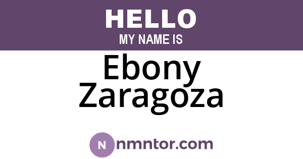 Ebony Zaragoza