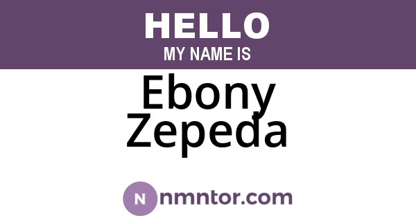 Ebony Zepeda