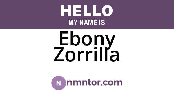 Ebony Zorrilla