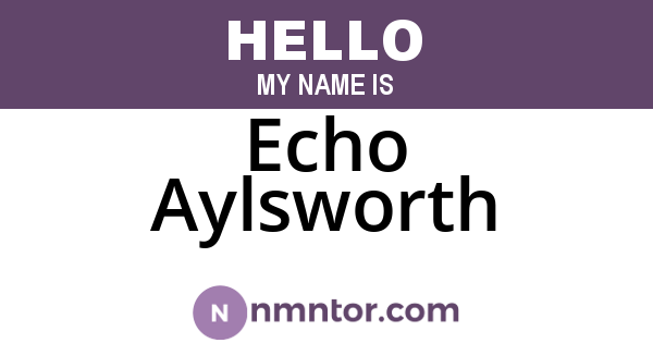 Echo Aylsworth