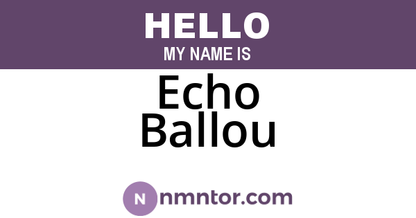 Echo Ballou