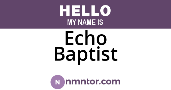 Echo Baptist