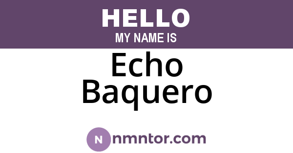 Echo Baquero