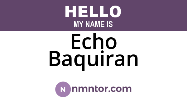 Echo Baquiran