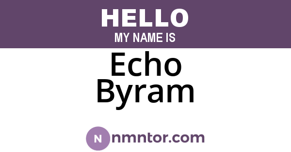 Echo Byram