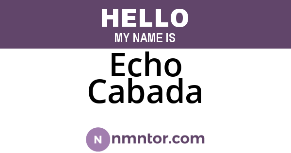 Echo Cabada