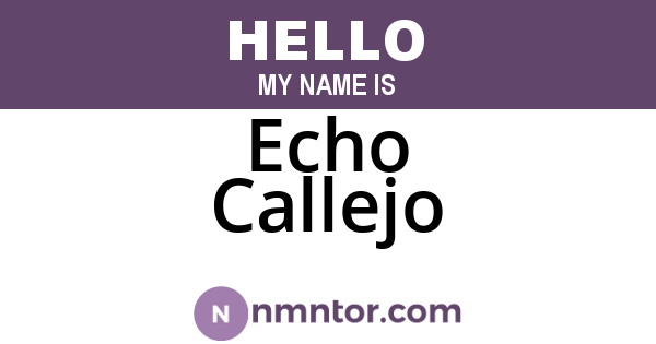 Echo Callejo